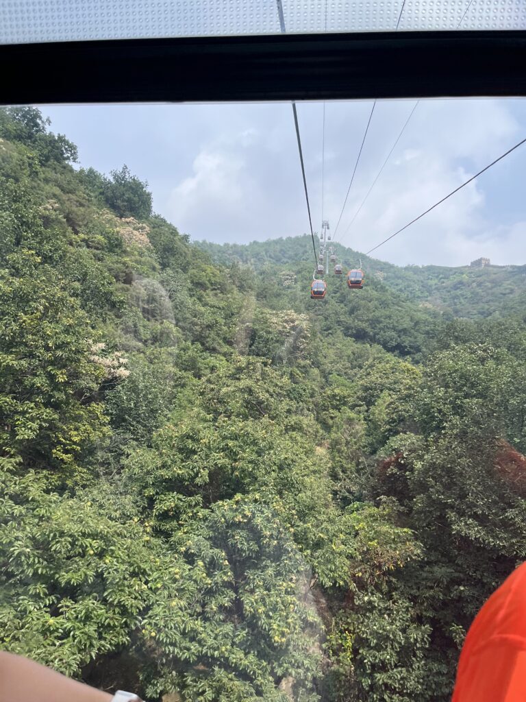 Seilbahn zum Mutianyu Great Wall - Abschnitt der Großen Mauer bei Peking
