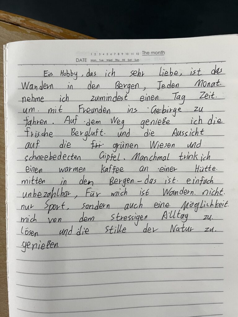 Ein Hobby, das ich sehr Liebe ...