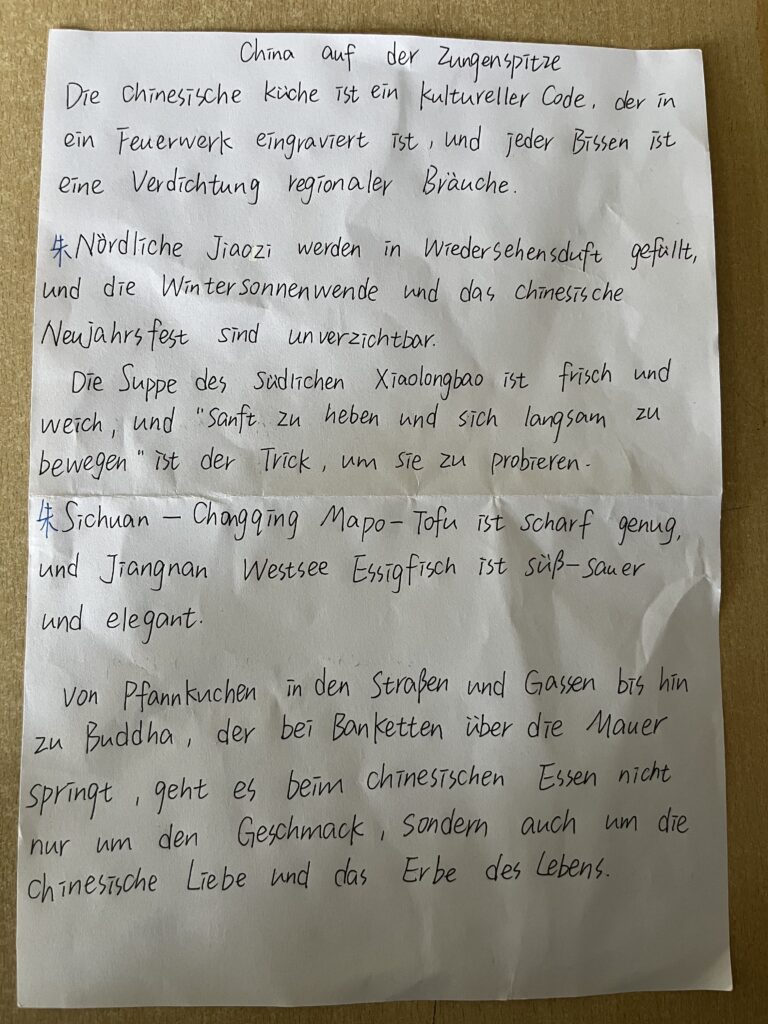 China auf der Zungenspitze