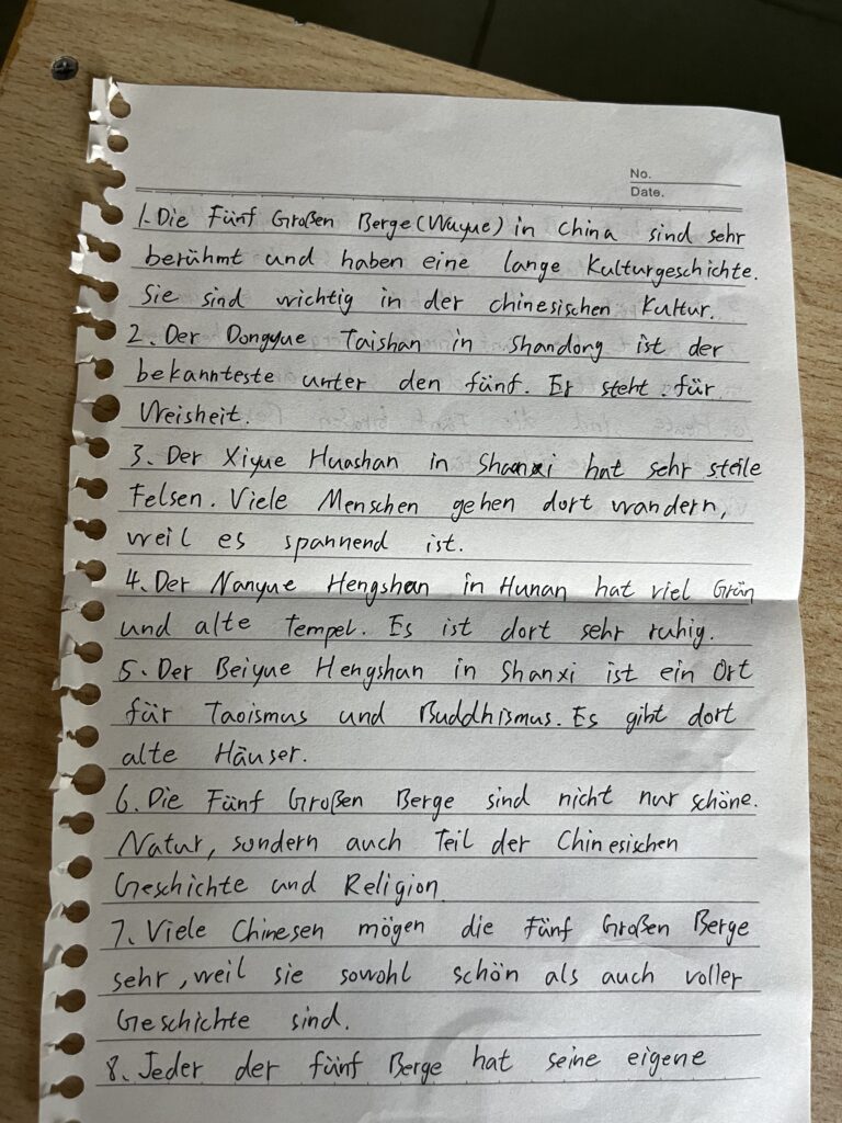 Die fünf Berge in China