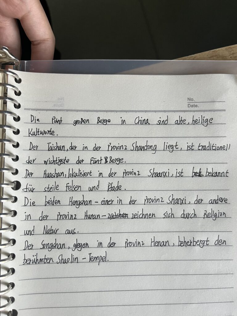 Die fünf Berge in China