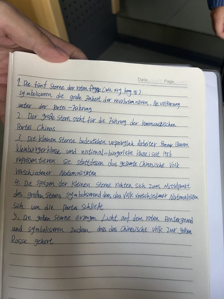 Die fünf Sterne der roten Flagge