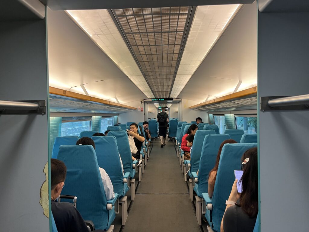 Innenansicht des Shanghai Maglev (Transrapid)